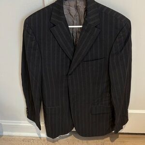 Classic Black Pinstripe Men's Blazer boss medium